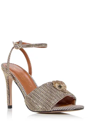 Reformation Kensington Womens Satin Embellished Dress Sandals