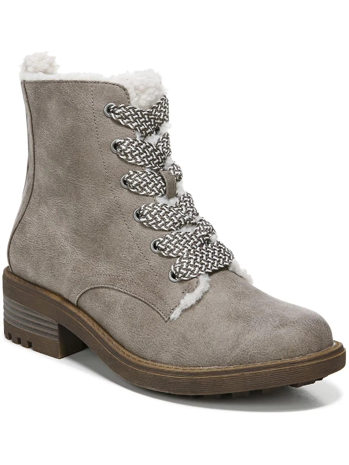 Reformation Kunis Cozy Womens Zipper Winter Combat & Lace-up Boots