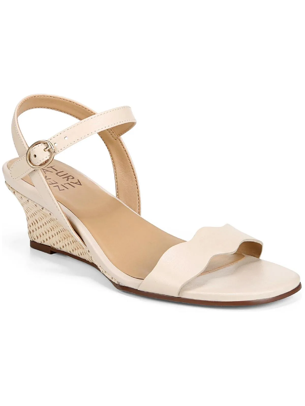 Reformation Lacey Womens Leather Ankle Strap Wedge Sandals