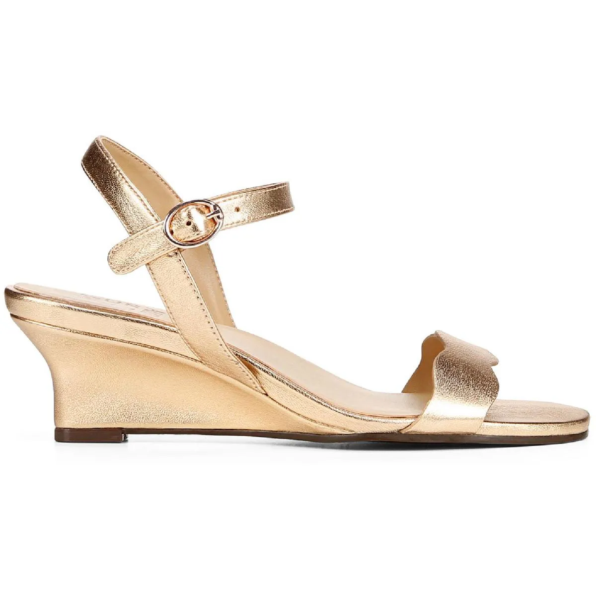 Reformation Lacey Womens Leather Ankle Strap Wedge Sandals