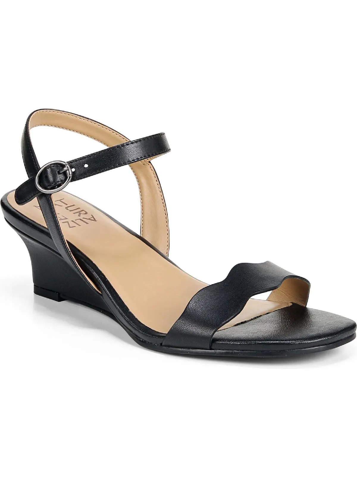 Reformation Lacey Womens Leather Ankle Strap Wedge Sandals