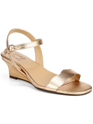 Reformation Lacey Womens Leather Ankle Strap Wedge Sandals