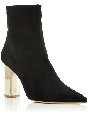 Reformation Laika Womens Suede Heeled Ankle Boots