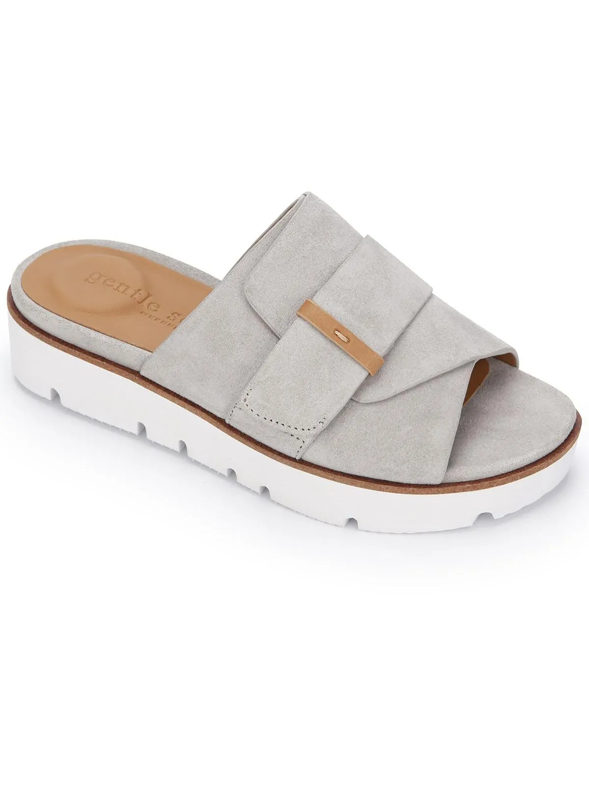 Reformation Lavern Womens Leather Slip On Flatform Sandals