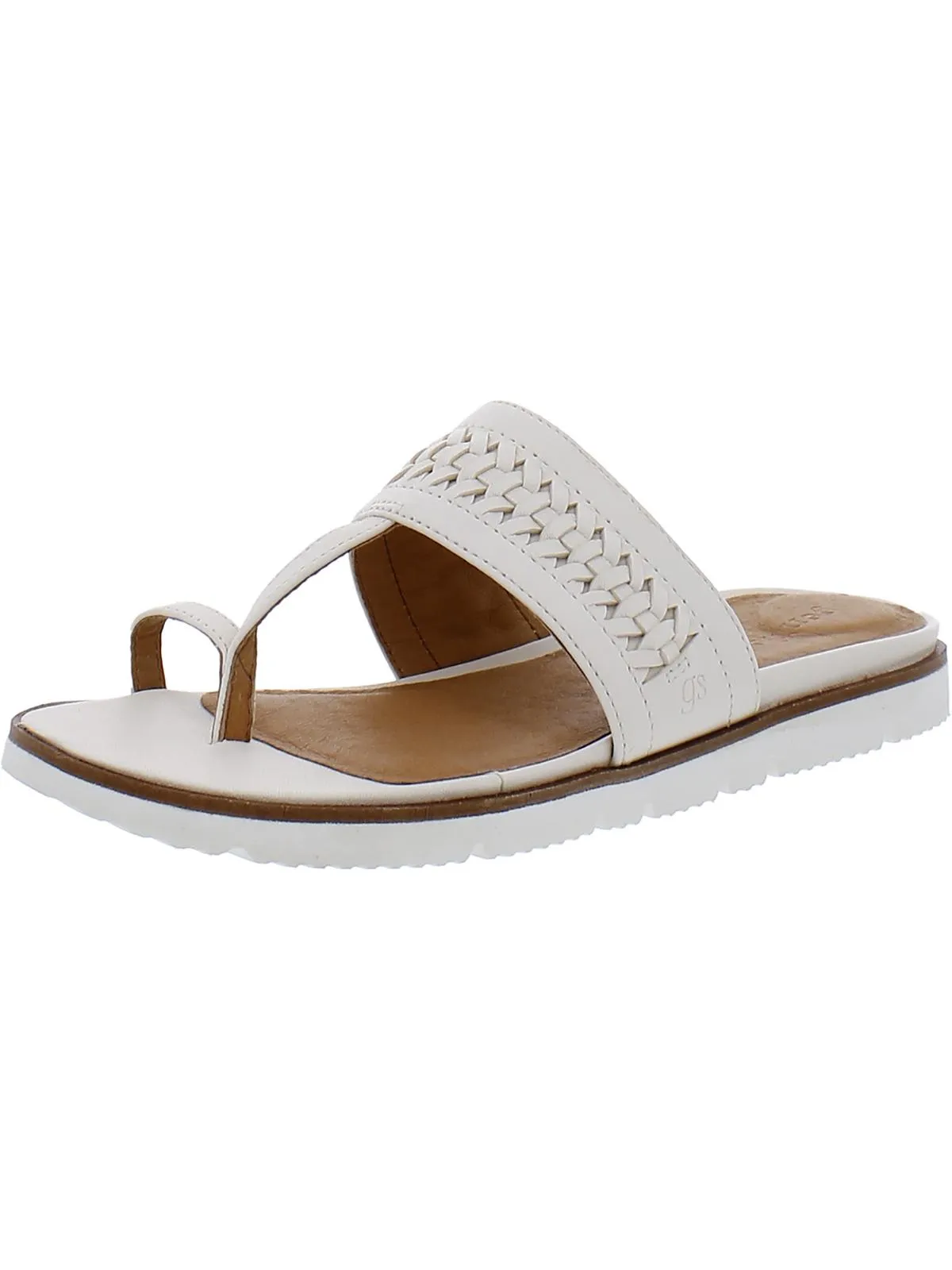 Reformation Lavern Womens Leather Slip On Flatform Sandals