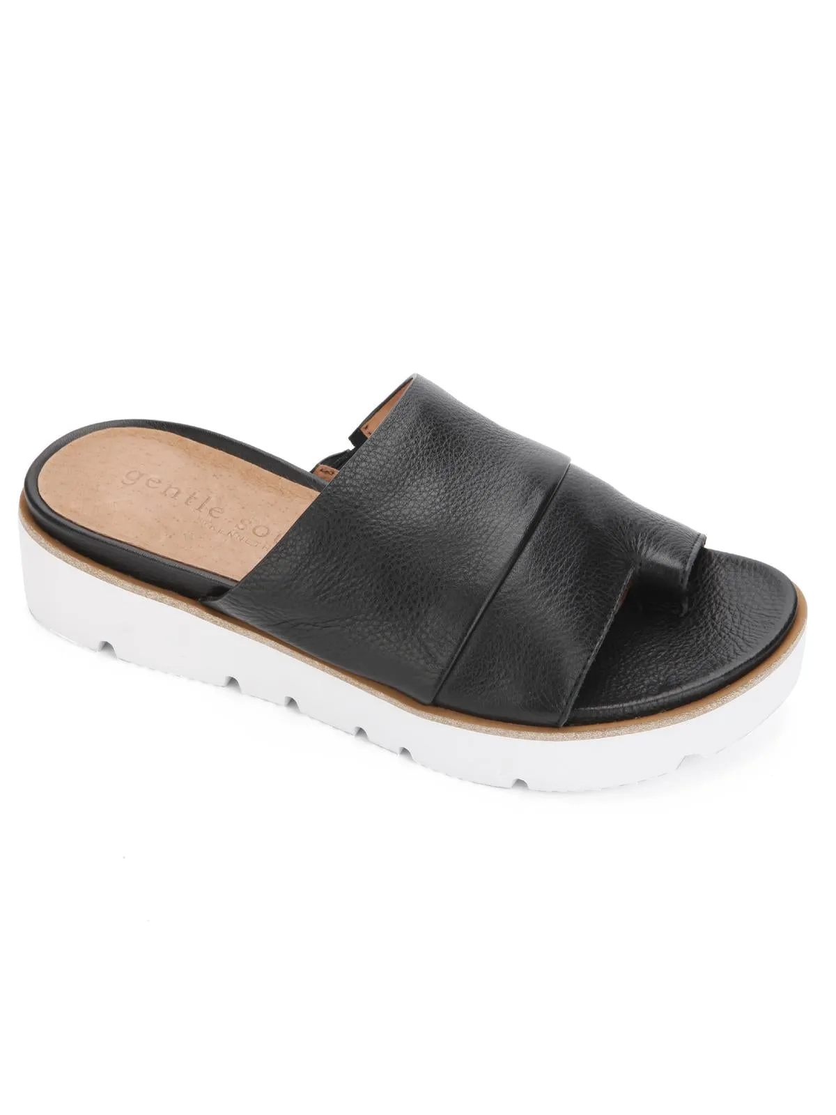 Reformation Lavern Womens Leather Slip On Flatform Sandals