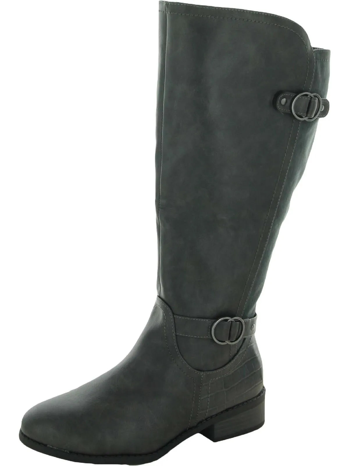 Reformation Leandraa Womens Faux Leather Riding Boots Knee-High Boots