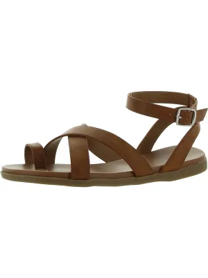 Reformation Lianaa Womens Faux Leather Strappy Ankle Strap