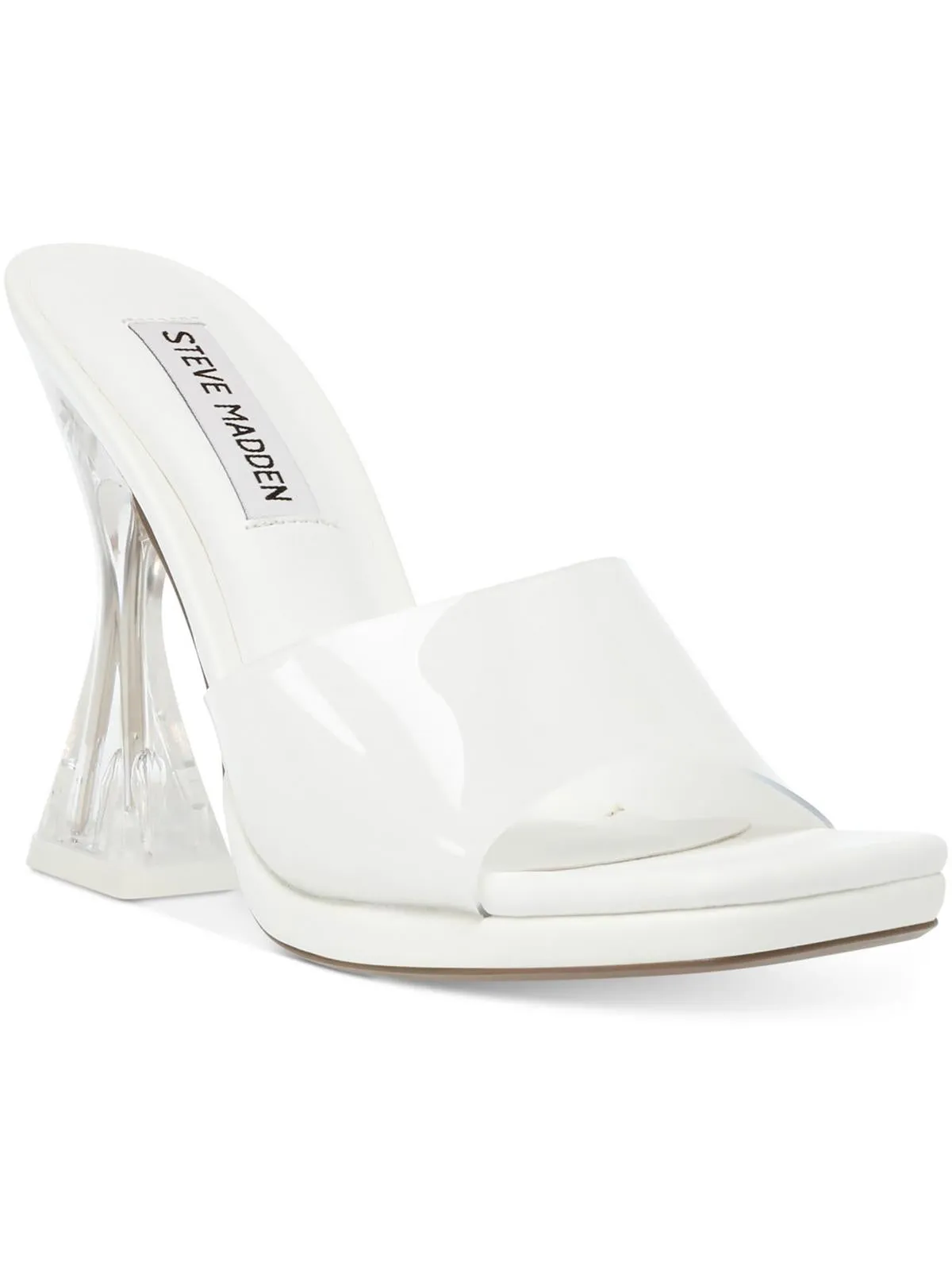 Reformation Lipa Womens Faux Leather Square Toe Mule Sandals