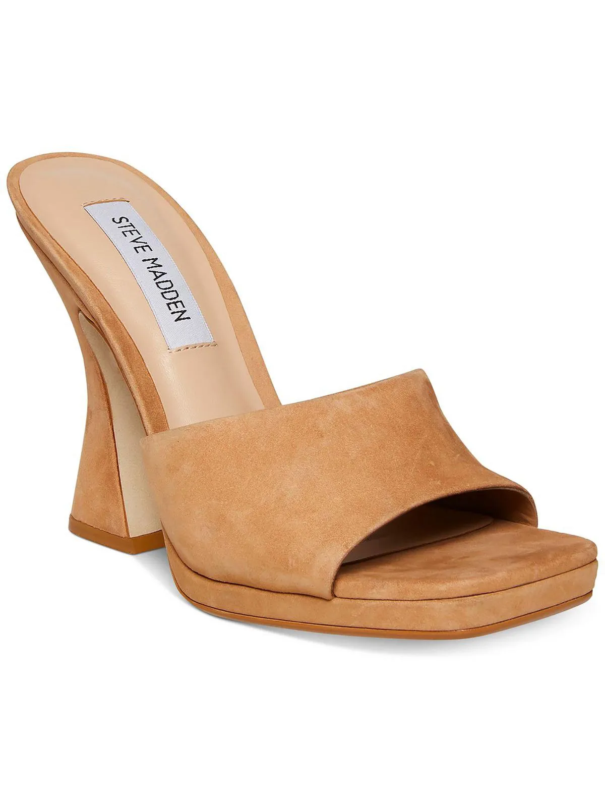 Reformation Lipa Womens Faux Leather Square Toe Mule Sandals