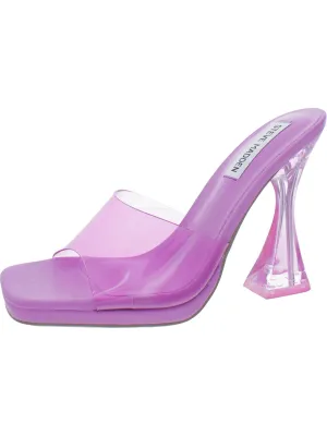 Reformation Lipa Womens Faux Leather Square Toe Mule Sandals