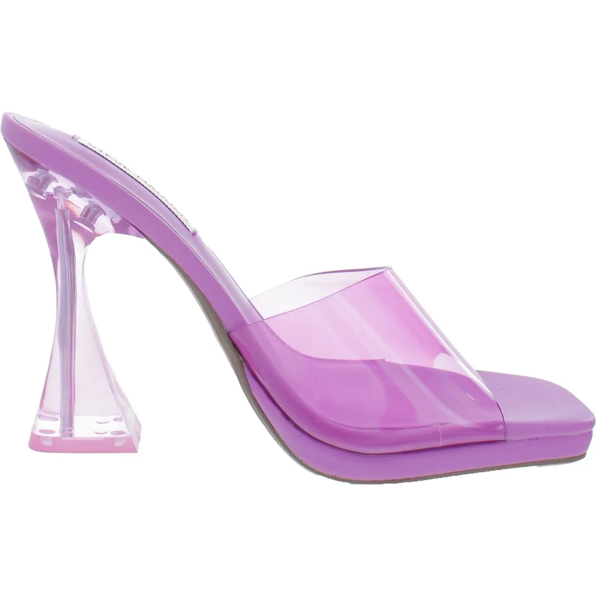 Reformation Lipa Womens Faux Leather Square Toe Mule Sandals