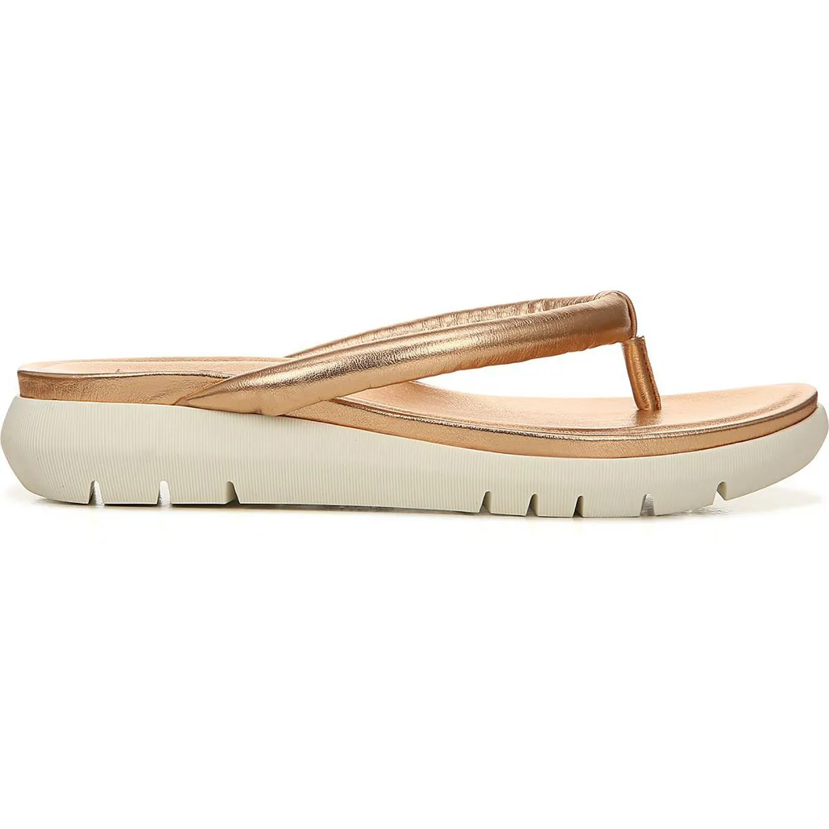 Reformation Lovelle Womens Faux Leather Slip On Wedge Sandals