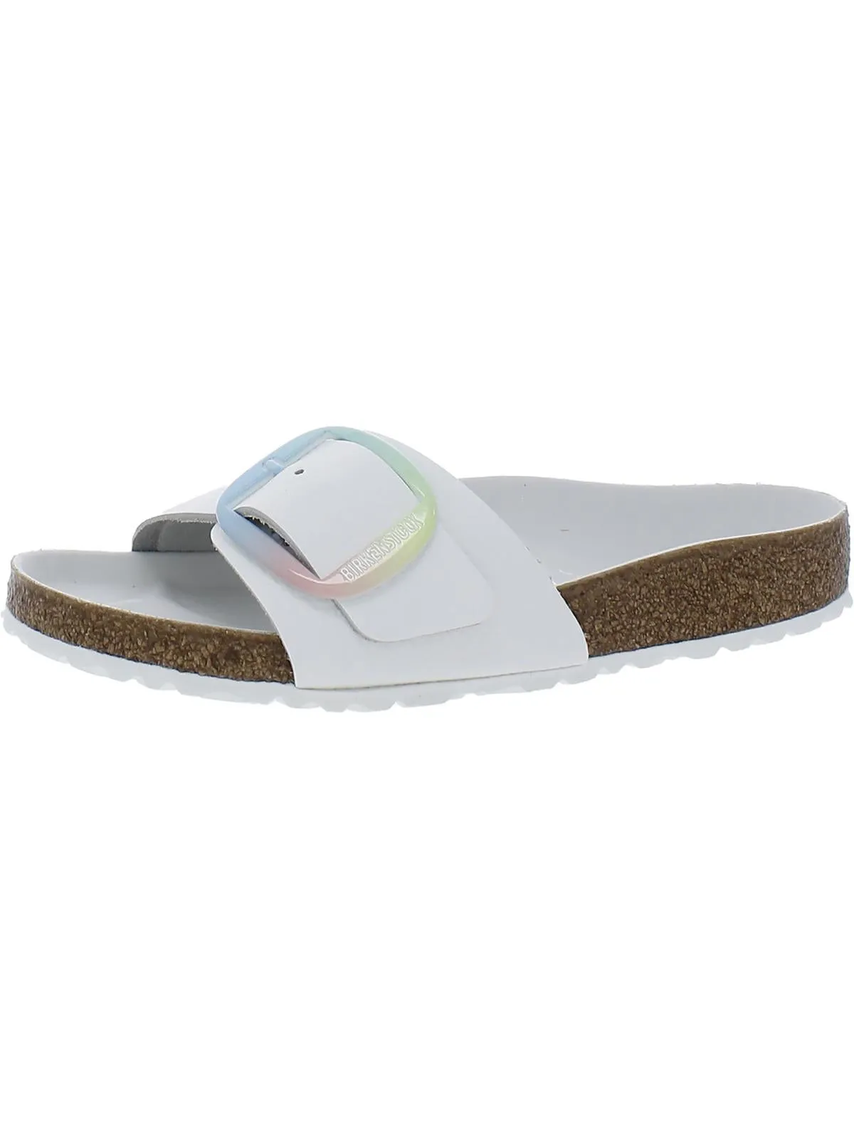 Reformation Madrid Big Buckle Womens Solid Footbed Slide Sandals