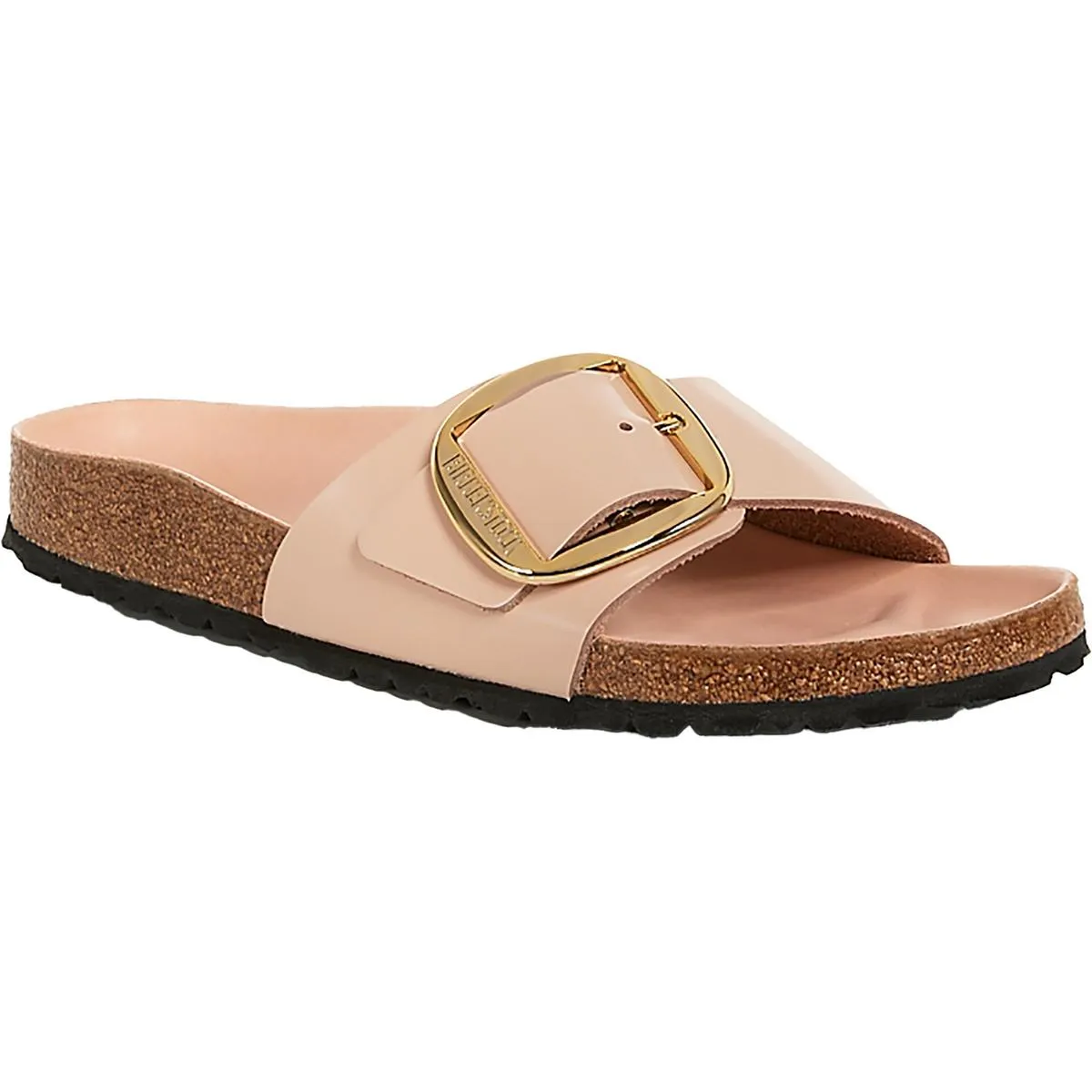 Reformation Madrid Big Buckle Womens Solid Footbed Slide Sandals