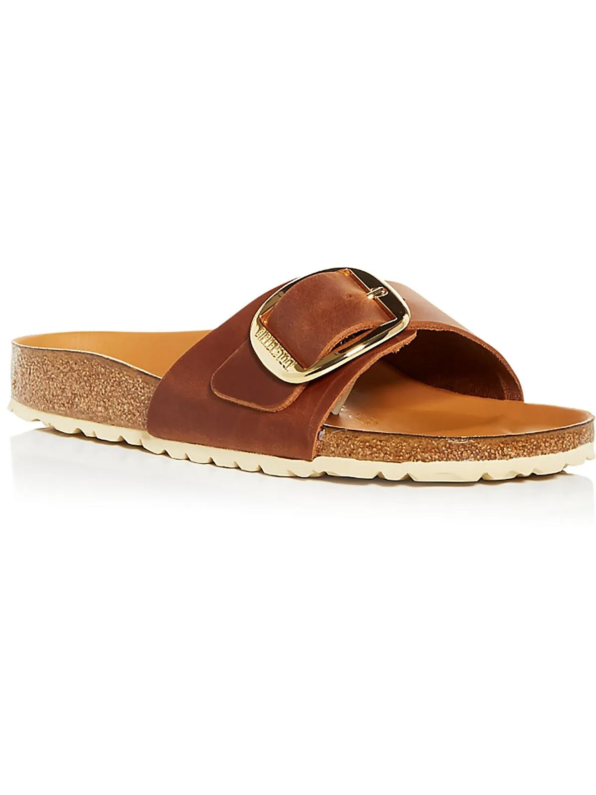 Reformation Madrid Big Buckle Womens Solid Footbed Slide Sandals