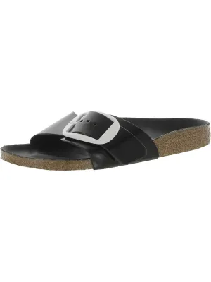 Reformation Madrid Big Buckle Womens Solid Footbed Slide Sandals