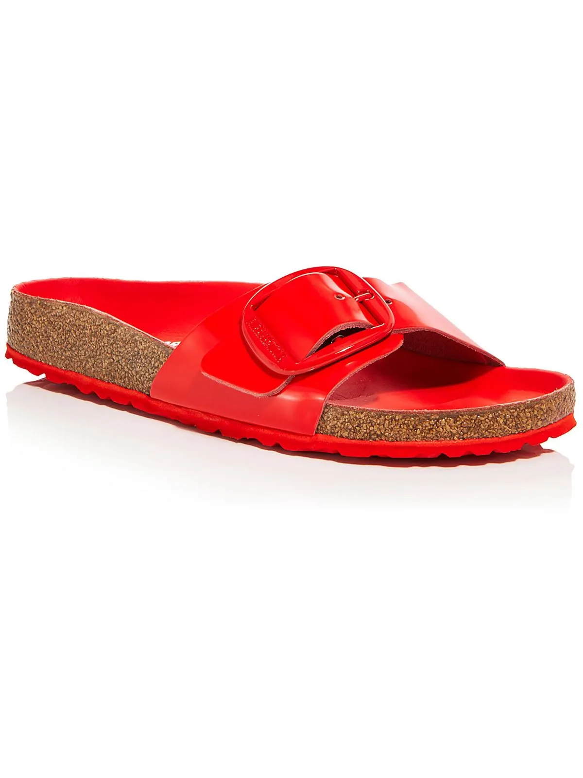 Reformation Madrid Big Buckle Womens Solid Footbed Slide Sandals