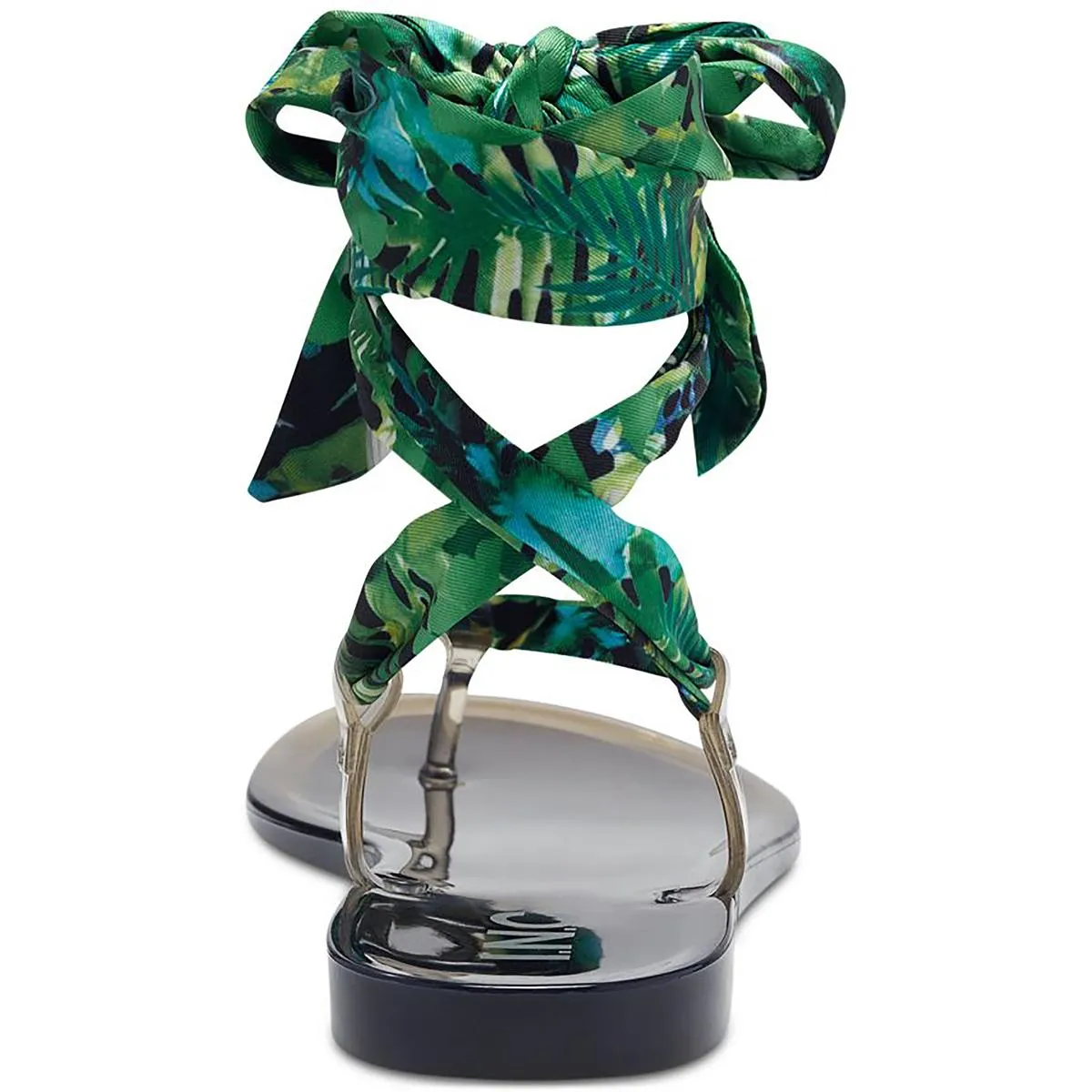 Reformation Malana Womens Leopard Print Thong Jelly Sandals
