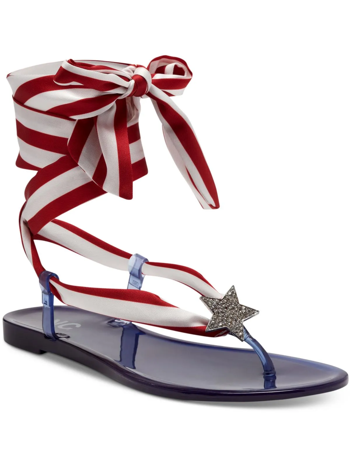 Reformation Malana Womens Leopard Print Thong Jelly Sandals