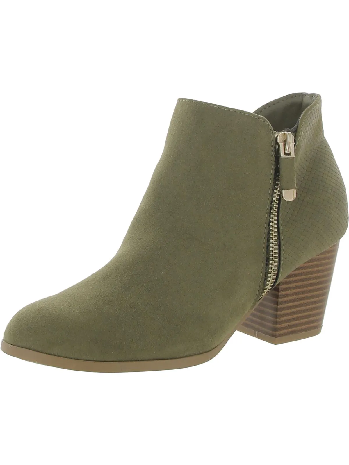 Reformation Masrinaaf Womens Zipper Block Heel Booties