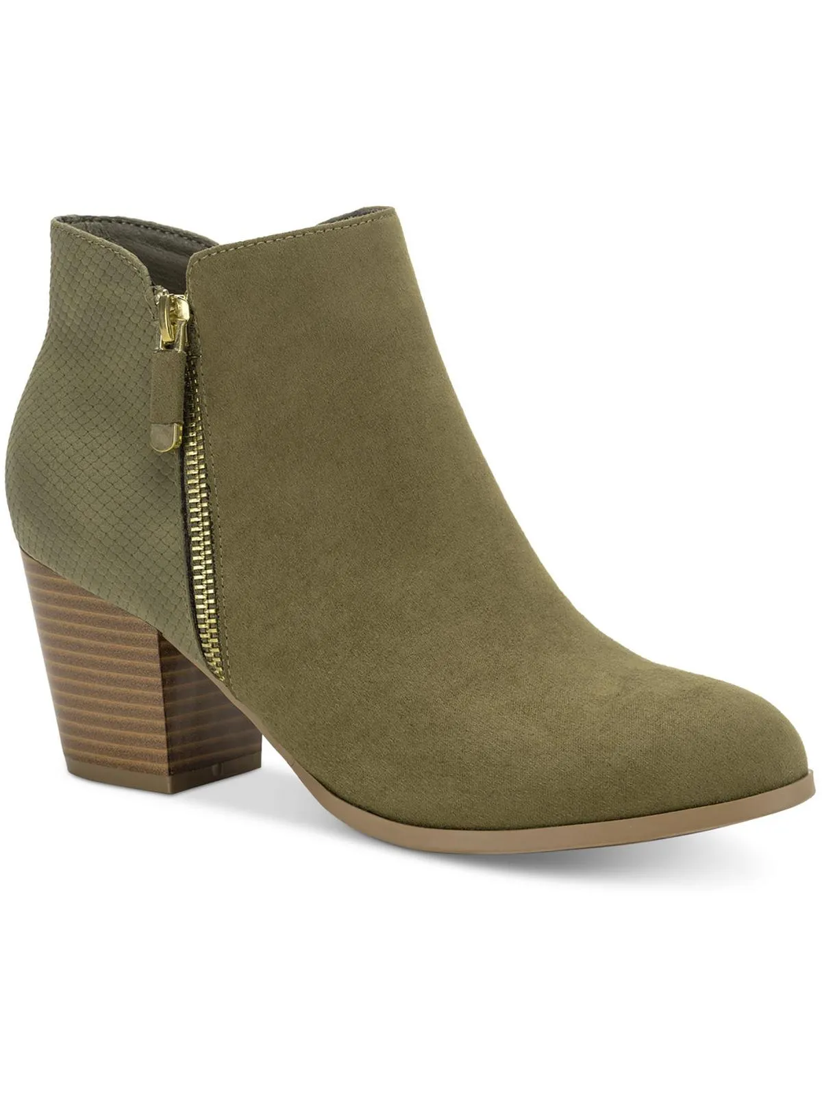 Reformation Masrinaaf Womens Zipper Block Heel Booties