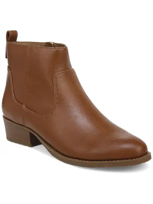 Reformation Memphyss Womens Faux leather Side Zip Ankle Boots