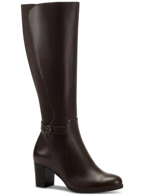 Reformation Miale Womens Leather Tall Mid-Calf Boots