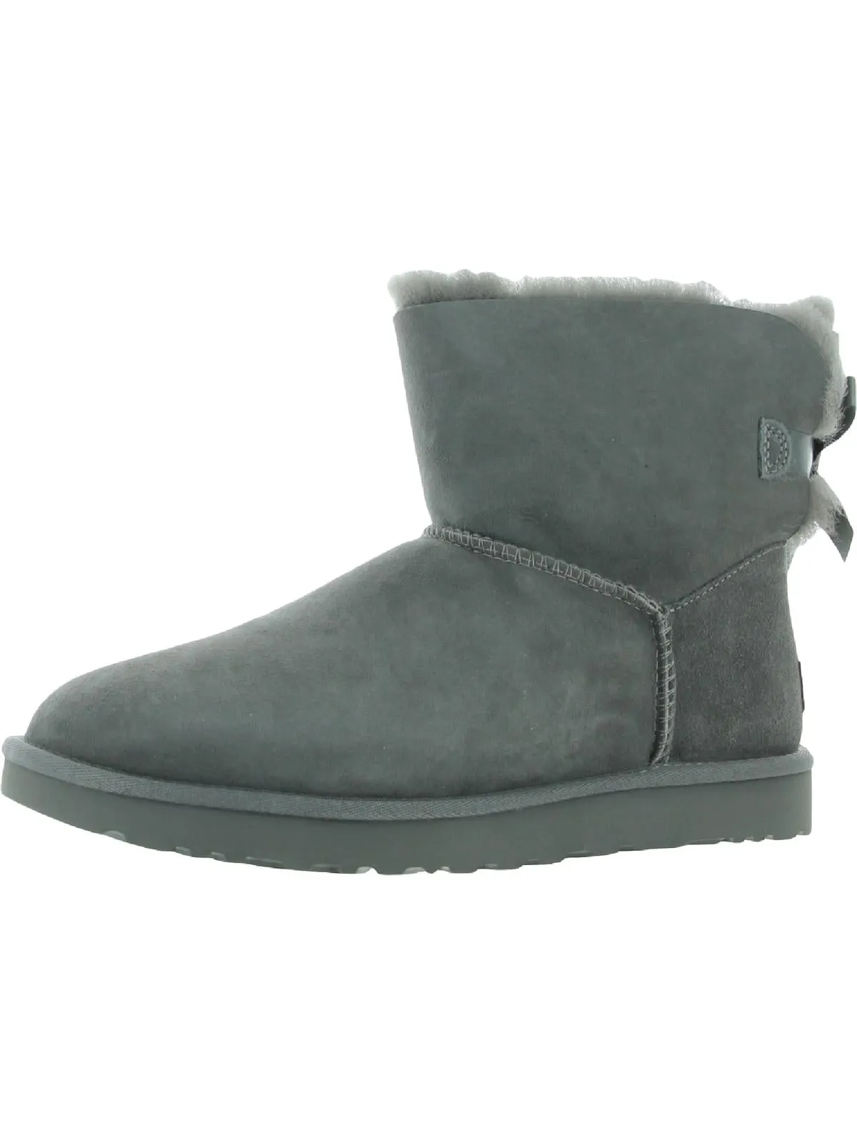 Reformation Mini Bailey Bow II Womens Suede Shearling Winter Boots
