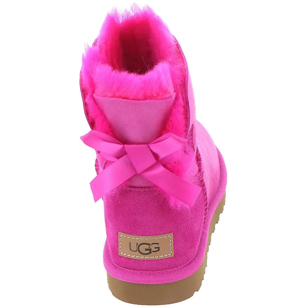 Reformation Mini Bailey Bow II Womens Suede Shearling Winter Boots
