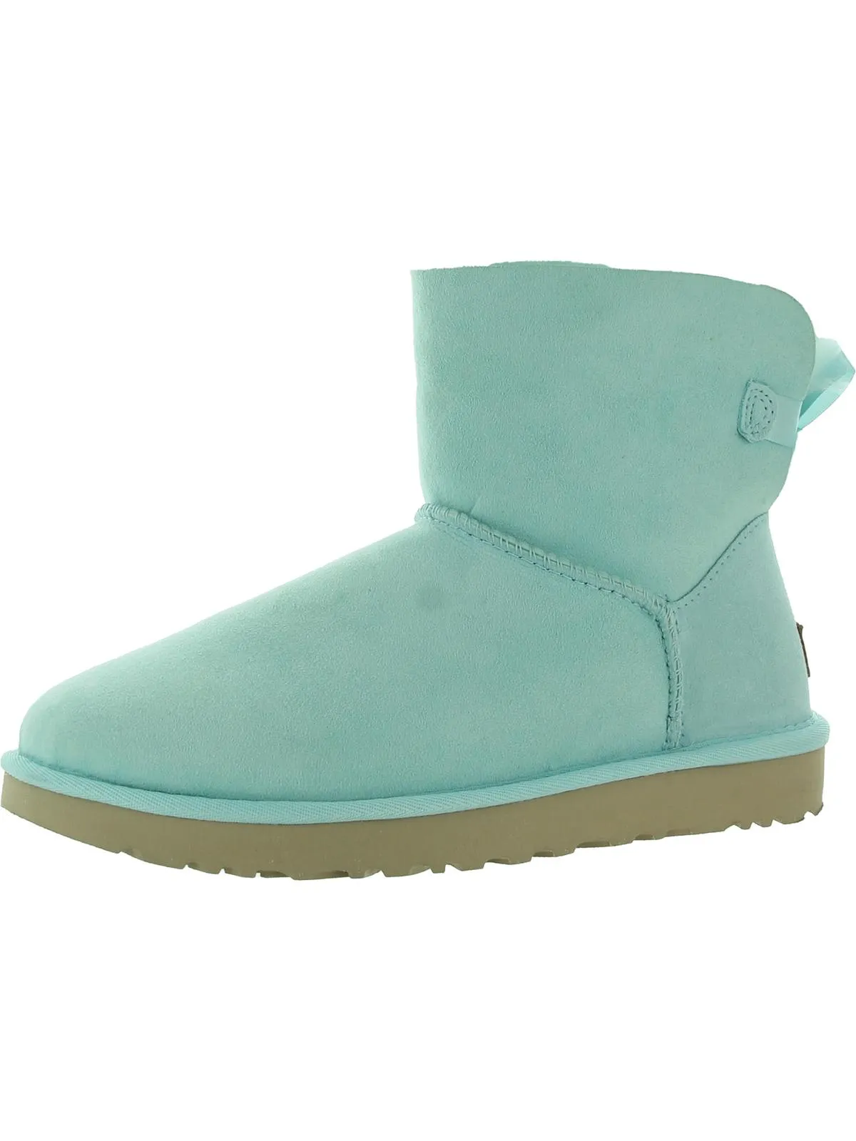 Reformation Mini Bailey Bow II Womens Suede Shearling Winter Boots