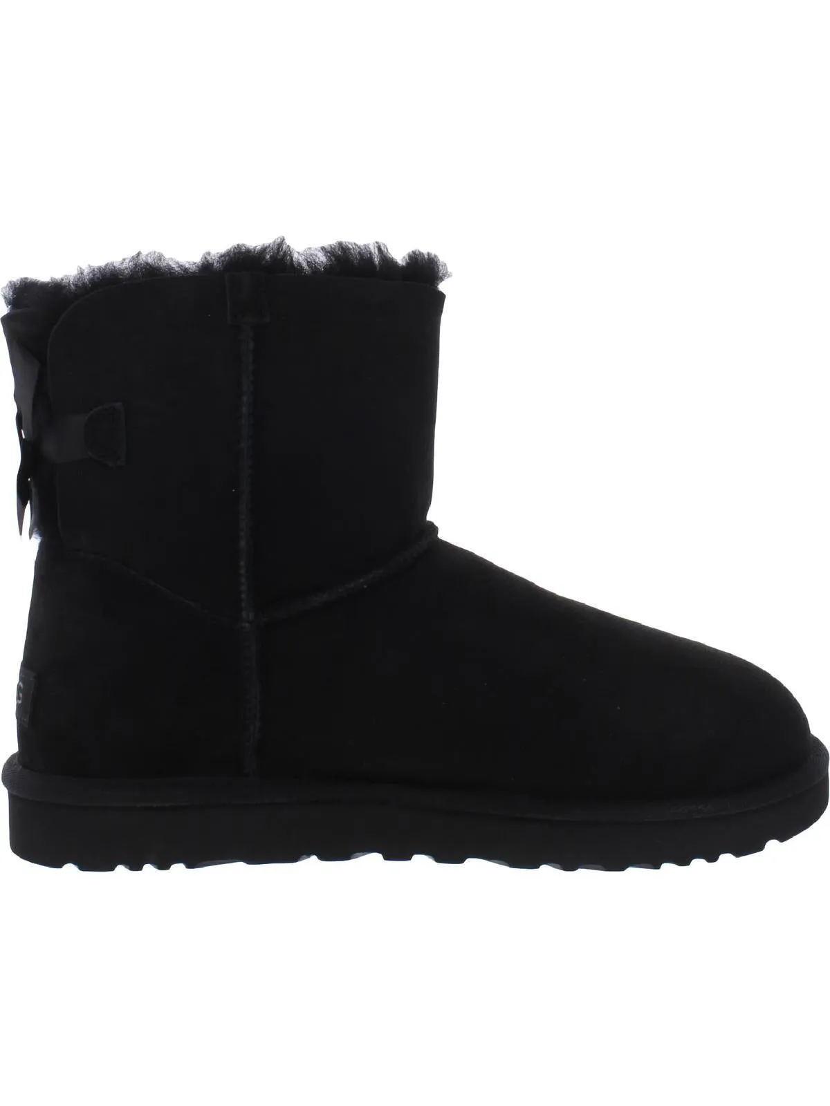 Reformation Mini Bailey Bow II Womens Suede Shearling Winter Boots