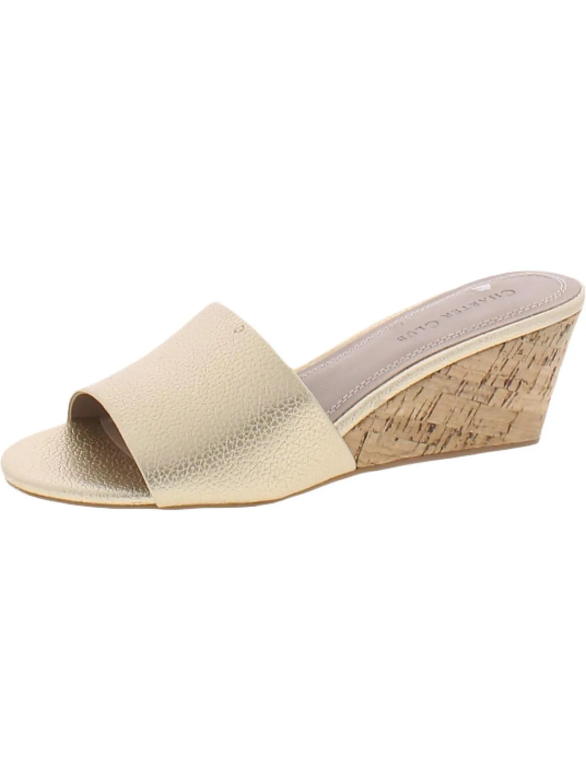 Reformation Nallahh Womens Cork Slip On Wedge Sandals