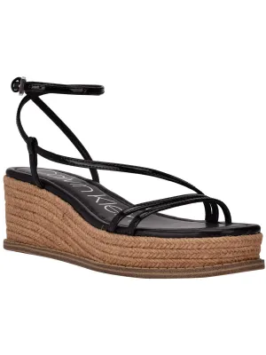 Reformation Neve Womens Faux Leather Wedges Platform Sandals