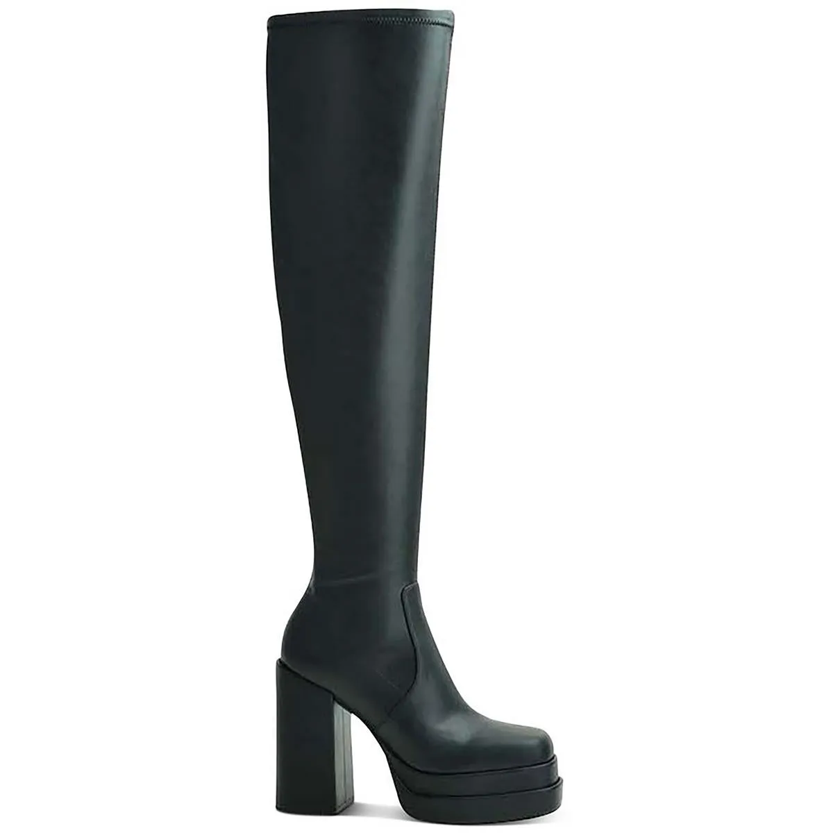 Reformation Ozzey Womens Faux Leather Heels Over-The-Knee Boots