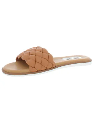 Reformation Paislee Womens Braided Open Toe Slide Sandals