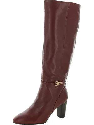 Reformation Palermo Womens Leather Block Heel Knee-High Boots