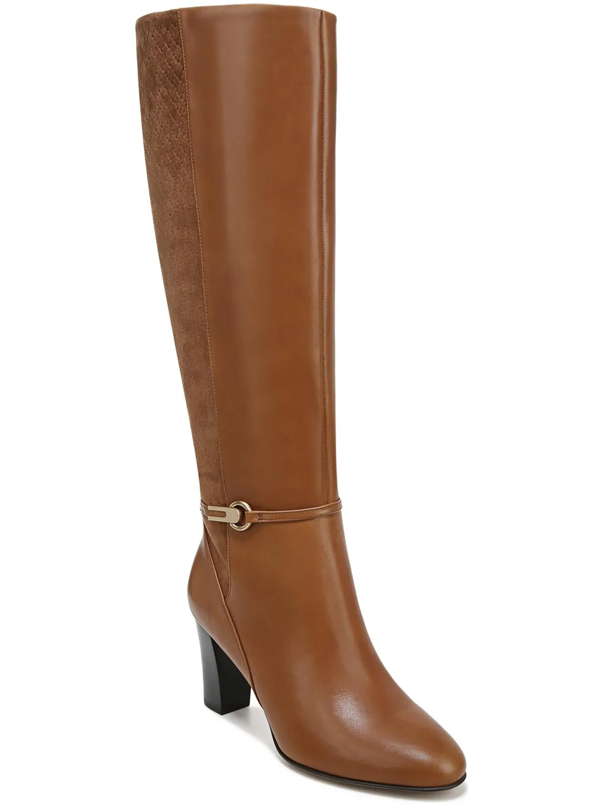 Reformation Palermo Womens Leather Block Heel Knee-High Boots