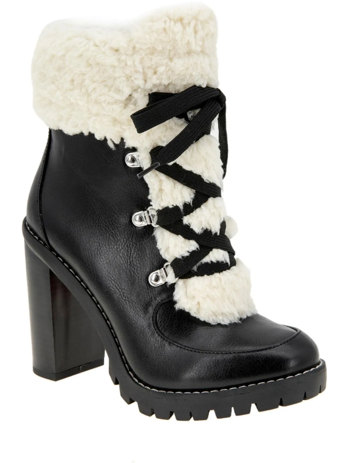 Reformation Palli Womens Faux Suede Ankle Combat & Lace-up Boots
