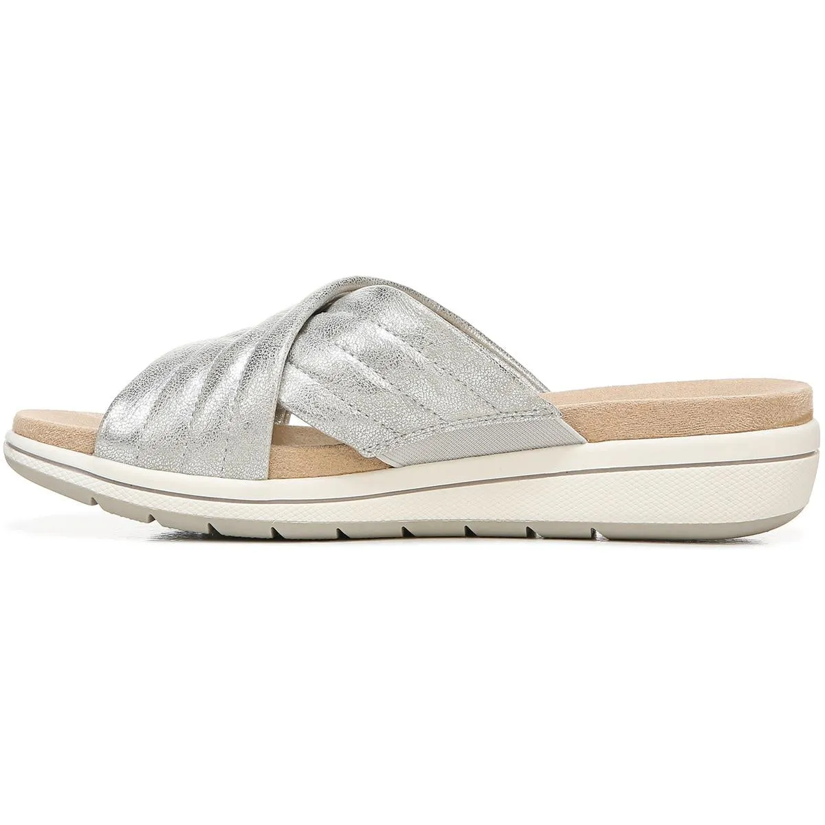 Reformation Panama Womens Faux Leather Slip On Wedge Sandals