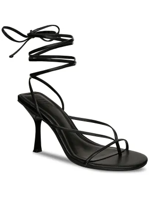Reformation Pippa Womens Faux Leather Thong Slingback Sandals