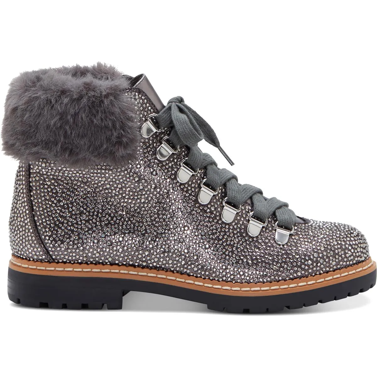 Reformation Pravale 3 Womens Embellished Textured Lace-Up Boot