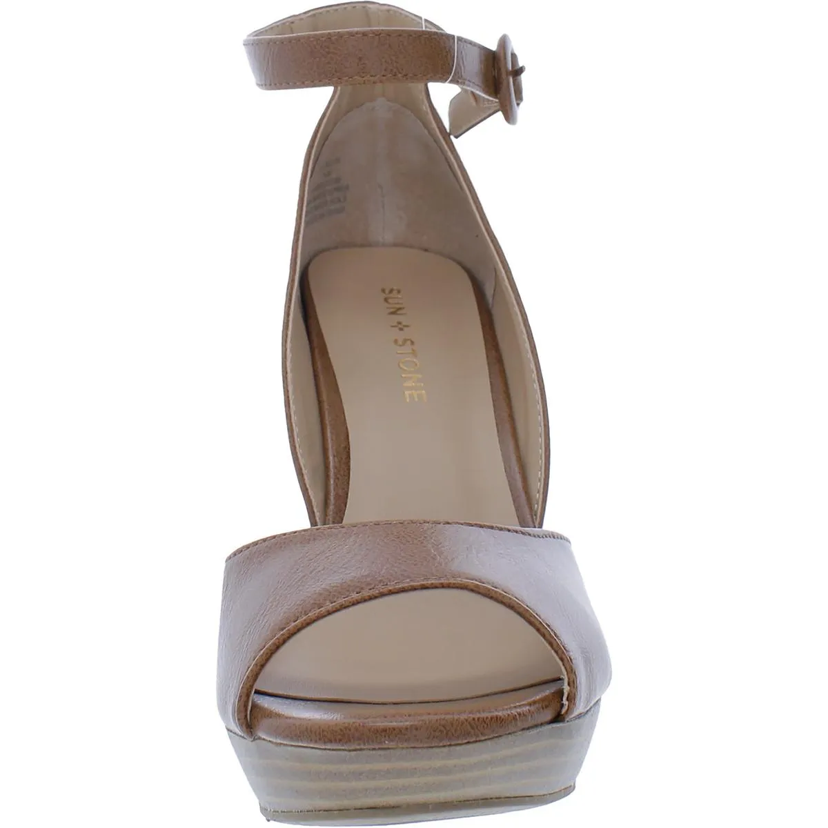 Reformation Reeta Womens Faux Leather Snake Print Platform Sandals