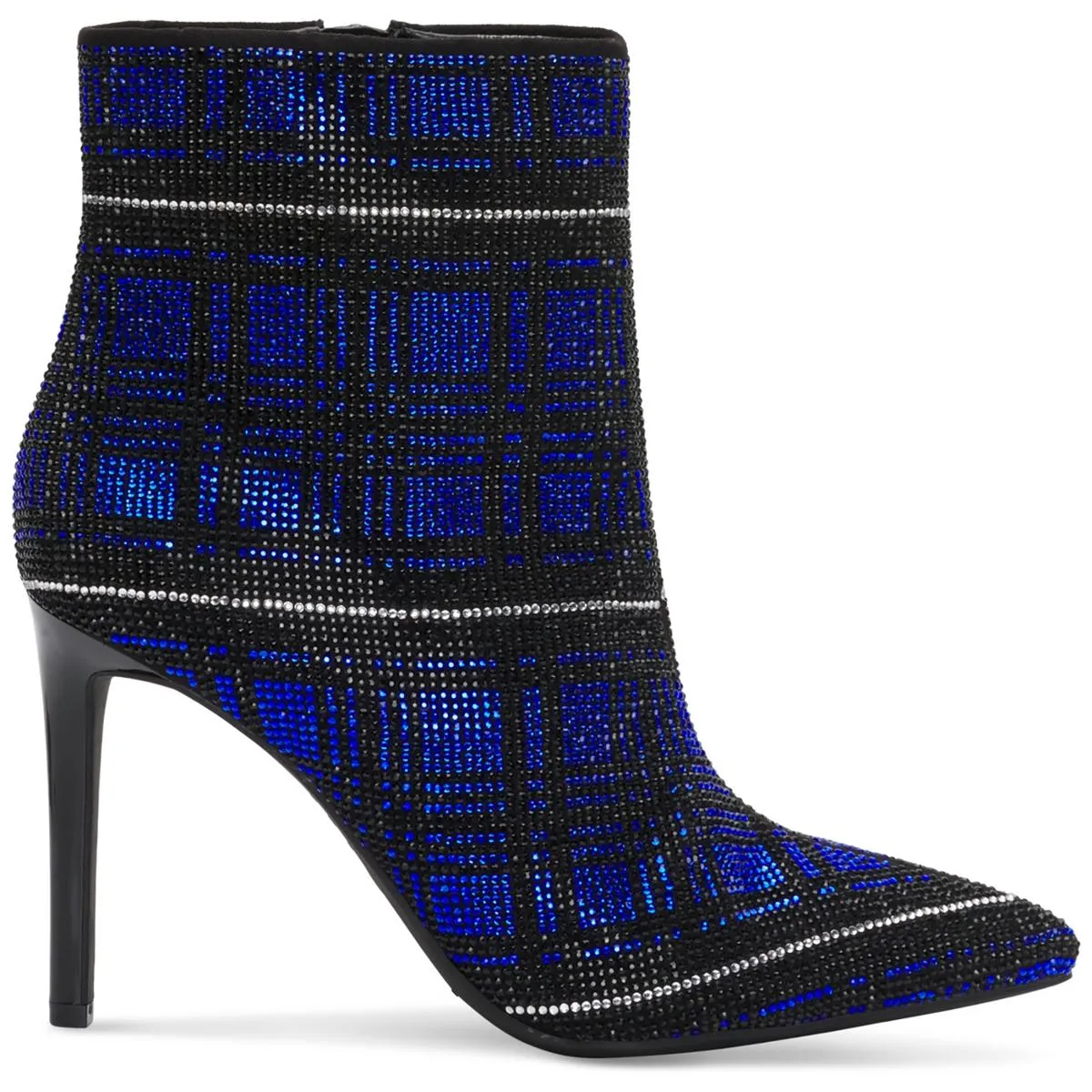 Reformation Reisa Womens Rhinestone Plaid Ankle Boots