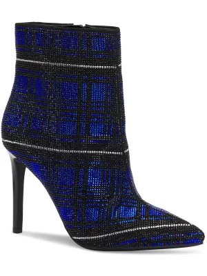 Reformation Reisa Womens Rhinestone Plaid Ankle Boots