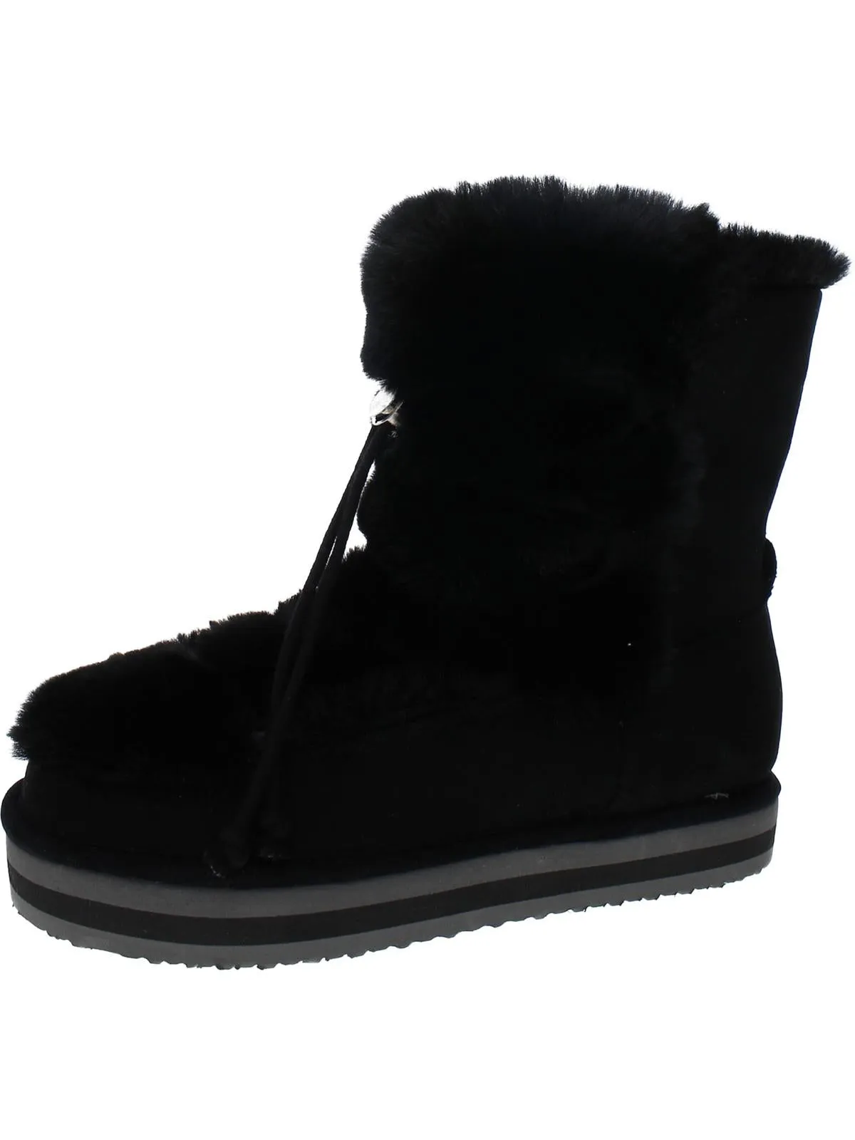 Reformation Remii Womens Faux Suede Fuzzy Winter & Snow Boots