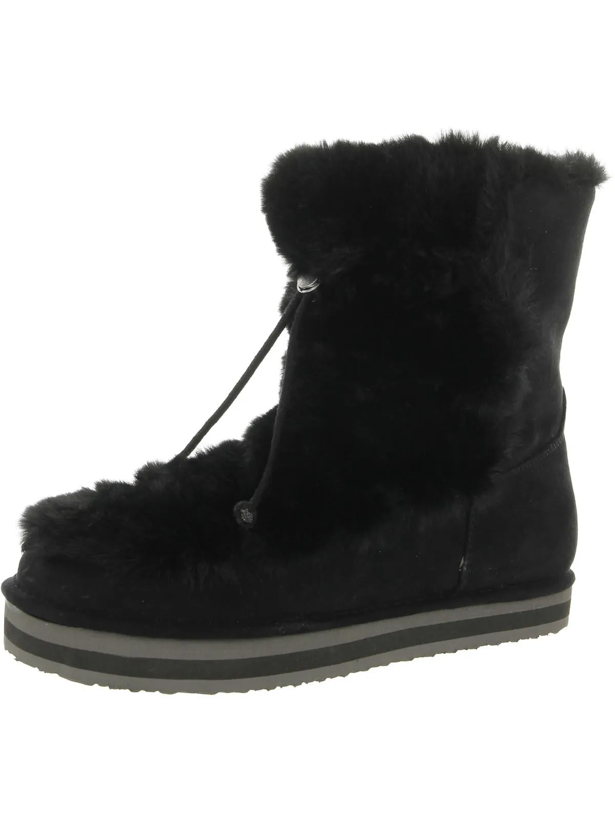 Reformation Remii Womens Faux Suede Fuzzy Winter & Snow Boots