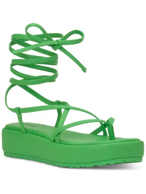 Reformation Rexile Womens Thong Strappy Flatform Sandals