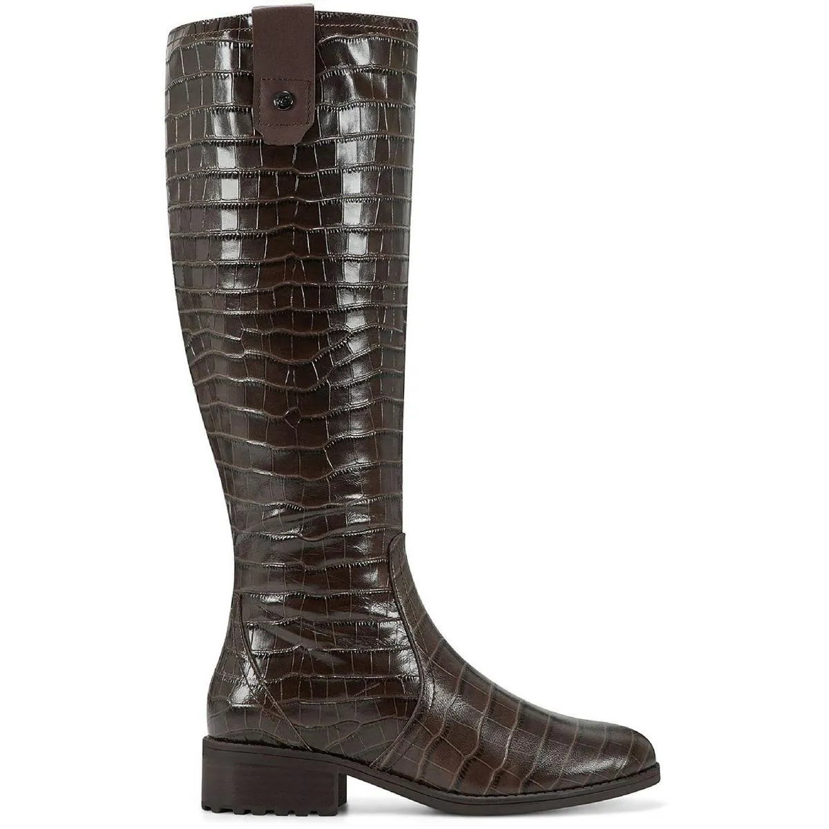 Reformation Rhonda Womens Leather Block heel Knee-High Boots
