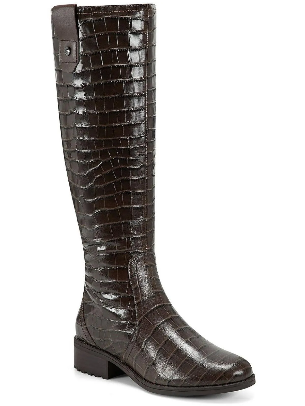 Reformation Rhonda Womens Leather Block heel Knee-High Boots